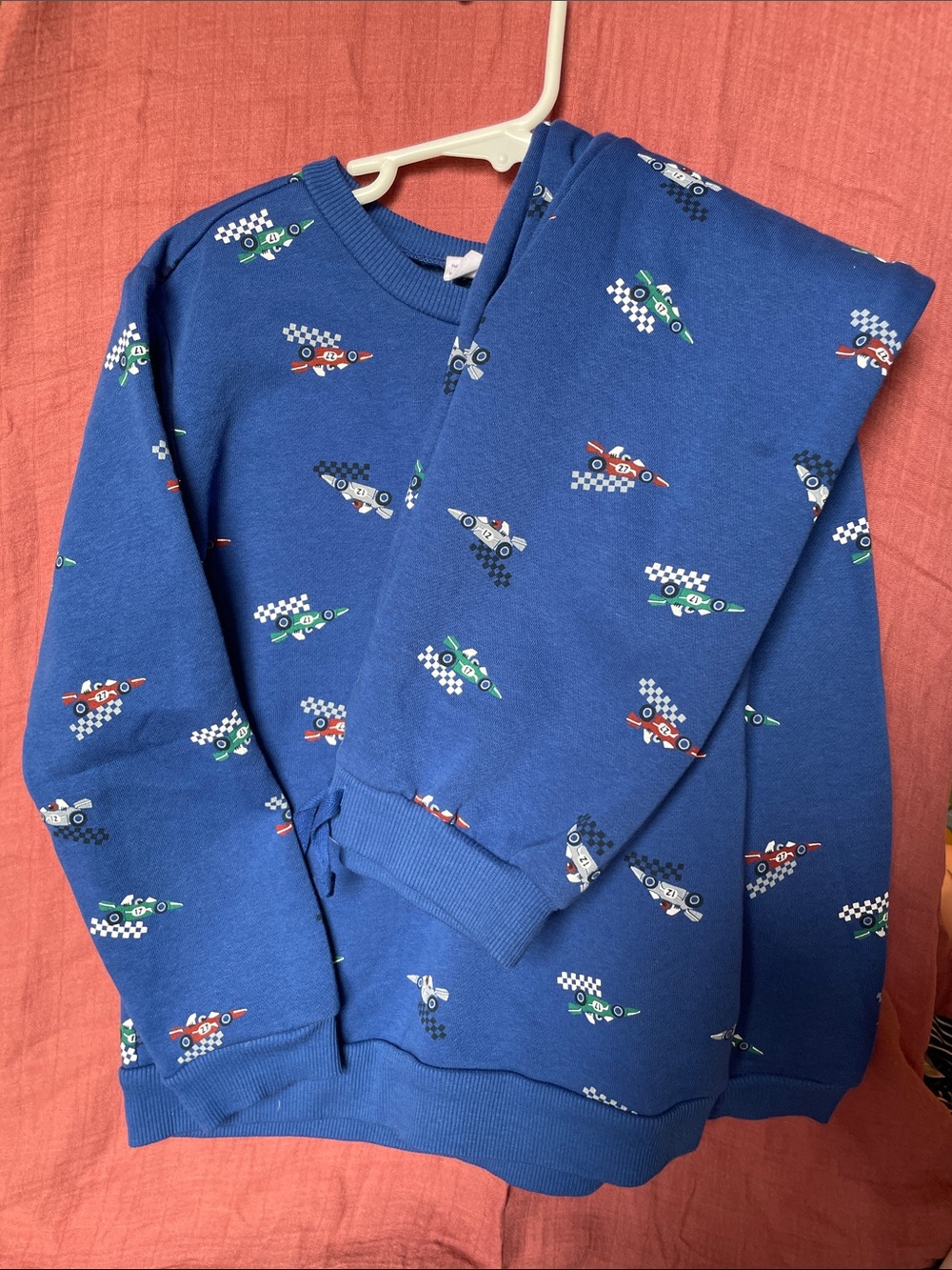 PL Kids Sweatsuit with Race Car Print